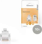 CTGB90933TP TELECOM CONNECTOR RJ11 GOLD PLATED TRANSPARENT NEDIS