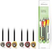 CVGB24300BK15 COMPOSITE VIDEO CABLE 3X RCA MALE - 3X RCA MALE 1.5 M BLACK NEDIS
