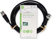 CVGL01000BK20 BNC VIDEO CABLE, BNC MALE - BNC MALE 75OHM 2.00M BLACK NEDIS