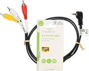CVGL22400BK10 AUDIO VIDEO CABLE 3.5MM MALE - 3X RCA MALE 1.00M BLACK NEDIS