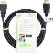 CVGL34060BK20 HIGH SPEED HDMI CABLE WITH ETHERNET 4K@60HZ ARC 2.00M BLACK NEDIS