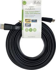 CVGL34100BK100 FLAT HIGH SPEED HDMI CABLE WITH ETHERNET 4K@30HZ 10.0M BLACKC NEDIS