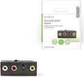 CVGP31902BK SWITCHABLE SCART ADAPTER SCART MALE - S-VIDEO FEMALE + 3X RCA FEMALE BLACKP NEDIS