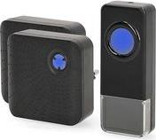 DOORB310BK2 WIRELESS DOORBELL SET WITH 2 RECEIVERS AND 58 MELODIES BLACKP NEDIS