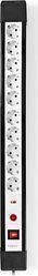 ESC103SPF1PRO EXTENSION SOCKET TYPE F (CEE 7/7) 10-WAY 3.00M 3680W 16A H05VV-F 3G1.5MM2 BLACK NEDIS