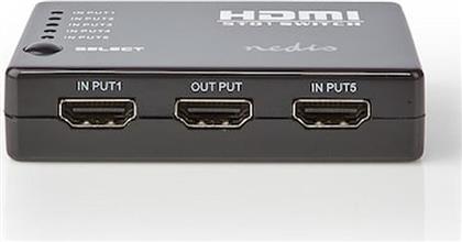 HDMI SWITCH VSWI3455BK 5X HDMI INPUT 1X HDMI OUTPUT 1080P ABS ANTH NEDIS