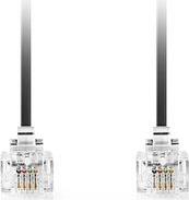 TCGL90200BK20 TELECOM CABLE RJ11 MALE - RJ11 MALE 2.00M BLACK NEDIS