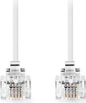TCGL90200WT50 TELECOM CABLE RJ11 MALE - RJ11 MALE 5.00M WHITE NEDIS
