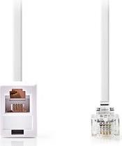 TCGL90205WT50 TELECOM EXTENSION CABLE RJ11 MALE - RJ11 FEMALE 5.00M WHITE NEDIS