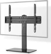 TVSM2040BK FIXED TV DEST STAND 37 - 70 ADJUSTABLE PRE-FIXED HEIGHTS STEEL / TEMPERED GLASS NEDIS