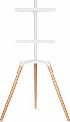 TVSM7060WT TV FLOOR STAND 50 - 65'' UP TO 35 KG SCANDANAVIAN DESIGN WHITE / BEECH NEDIS από το e-SHOP