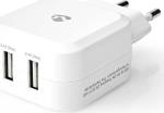 WCHAU484AWT WALL CHARGER DUAL USB-A 4.8A WHITE NEDIS