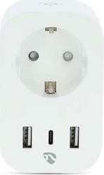 WIFIP151FWT SMARTLIFE WI-FI SMART PLUG WITH TYPE F / 1XUSB-C / 2XUSB 3680W WHITEP NEDIS