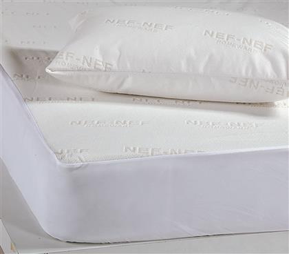 ΑΔΙΑΒΡΟΧΟ ΕΠΙΣΤΡΩΜΑ ΜΟΝΟ 100X200+30 WHITE LINEN ΖΑΚΑΡ/PU ΛΕΥΚΟ (100X200+30) NEF NEF