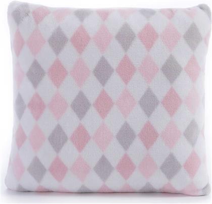 ΔΙΑΚΟΣΜΗΤΙΚΟ ΜΑΞΙΛΑΡΙ FLEECE (35X35) NEF-NEF BABY SWEET RHOMBUS PINK NEF NEF