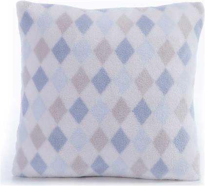 ΔΙΑΚΟΣΜΗΤΙΚΟ ΜΑΞΙΛΑΡΙ FLEECE (35X35) NEF-NEF HOMEWARE BABY SWEET RHOMBUS BLUE NEF NEF