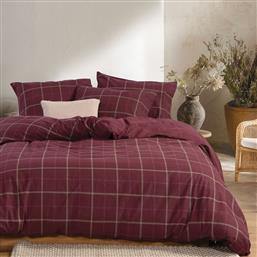 ΦΑΝΕΛΕΝΙΑ ΣΕΝΤΟΝΙΑ KING SIZE (ΣΕΤ) NEF-NEF HOMEWARE FLANNEL NAIBERG BORDO NEF NEF