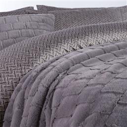 ΓΟΥΝΙΝΗ ΚΟΥΒΕΡΤΑ ΚΑΝΑΠΕ (140X190) NEF-NEF HOMEWARE ELEMENTS BARLOW GREY NEF NEF