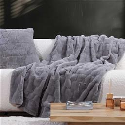 ΓΟΥΝΙΝΗ ΚΟΥΒΕΡΤΑ ΚΑΝΑΠΕ (140X190) NEF-NEF HOMEWARE ELEMENTS BARLOW GREY NEF NEF