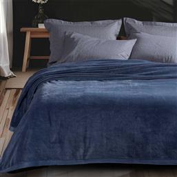 ΚΟΥΒΕΡΤΑ ΒΕΛΟΥΤΕ ΥΠΕΡΔΙΠΛΗ (230X240) NEF-NEF HOMEWARE VELOSSO BLUE NEF NEF