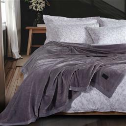 ΚΟΥΒΕΡΤΑ ΒΕΛΟΥΤΕ ΥΠΕΡΔΙΠΛΗ (230X240) NEF-NEF HOMEWARE VELOSSO GREY NEF NEF