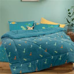 ΚΟΥΒΕΡΤΟΠΑΠΛΩΜΑ ΜΟΝΟ (160X220) NEF-NEF HOMEWARE JUNIOR DINOS ON WHEELS NEF NEF
