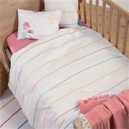 ΚΟΥΒΕΡΤΟΡΙΟ ΚΟΥΝΙΑΣ (110X150) NEF-NEF HOMEWARE LIFE LINE CORAL/YELLOW NEF NEF
