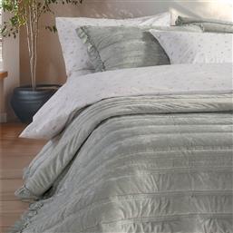 ΛΕΠΤΟ ΠΑΠΛΩΜΑ ΒΕΛΟΥΤΕ ΥΠΕΡΔΙΠΛΟ (230X240) NEF-NEF HOMEWARE ELEMENTS SIRION MINT GREY NEF NEF