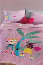 NEF-NEF ΠΑΙΔΙΚΗ ΚΟΥΒΕΡΤΑ ΜΟΝΗ FLEECE ''ROLLER FRIENDS'' 160 X 220 CM - 038146 ΡΟΖ NEF-NEF HOMEWARE