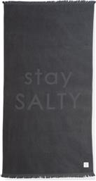 NEF-NEF UNISEX ΠΕΤΣΕΤΑ ΘΑΛΑΣΣΗΣ ΜΕ LETTER PRINT ''STAY SALTY'' 90 X 170 CM - 030590 ΓΚΡΙ NEF-NEF HOMEWARE