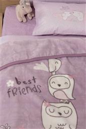 NEF-NEF ΒΡΕΦΙΚΗ ΚΟΥΒΕΡΤΑ ΑΓΚΑΛΙΑΣ FLEECE ''BEST FRIENDS'' 75 X 110 CM - 038139 ΛΙΛΑ NEF-NEF HOMEWARE