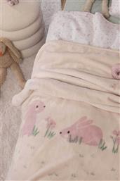 NEF-NEF ΒΡΕΦΙΚΗ ΚΟΥΒΕΡΤΑ ΑΓΚΑΛΙΑΣ FLEECE ''COUNTRY BUNNY'' 75 X 100 CM - 038137 ΡΟΖ NEF-NEF HOMEWARE