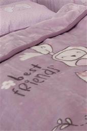NEF-NEF ΒΡΕΦΙΚΗ ΚΟΥΒΕΡΤΑ ΚΟΥΝΙΑΣ FLEECE ''BEST FRIENDS'' 100 X 140 CM - 038140 ΛΙΛΑ NEF-NEF HOMEWARE