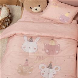 ΠΑΠΛΩΜΑ ΚΟΥΝΙΑΣ (110X140) 2 ΟΨΕΩΝ NEF-NEF HOMEWARE BABY SPECIAL PARTY PINK NEF NEF