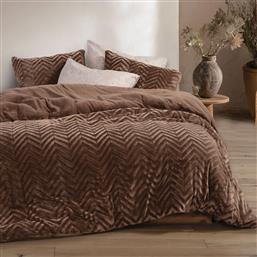 ΠΑΠΛΩΜΑΤΟΘΗΚΗ FLEECE ΥΠΕΡΔΙΠΛΗ (ΣΕΤ 240X220) NEF-NEF HOMEWARE CARMEN MOCCA NEF NEF