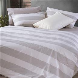 ΠΑΠΛΩΜΑΤΟΘΗΚΗ ΜΟΝΗ (ΣΕΤ 170X240) 2 ΟΨΕΩΝ NEF-NEF HOMEWARE CASUAL STRIPE ECRU NEF NEF