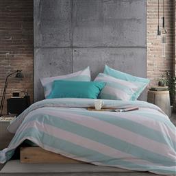 ΠΑΠΛΩΜΑΤΟΘΗΚΗ ΜΟΝΗ (ΣΕΤ 170X240) 2 ΟΨΕΩΝ NEF-NEF HOMEWARE CASUAL STRIPE PETROL NEF NEF