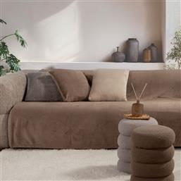 ΡΙΧΤΑΡΙ ΔΙΘΕΣΙΟΥ ΚΑΝΑΠΕ FLEECE (180X250) NEF-NEF HOMEWARE DAKARI BROWN NEF NEF