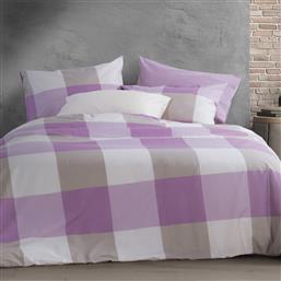 ΣΕΝΤΟΝΙΑ ΥΠΕΡΔΙΠΛΑ (ΣΕΤ) NEF-NEF HOMEWARE CASUAL CHECK MAUVE ΜΕ ΛΑΣΤΙΧΟ 160X200+35 ΜΕ ΛΑΣΤΙΧΟ 160X200+35 NEF NEF