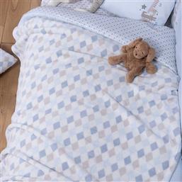 ΚΟΥΒΕΡΤΑ FLEECE ΑΓΚΑΛΙΑΣ (75X110) NEF-NEF BABY SWEET RHOMBUS BLUE NEF NEF