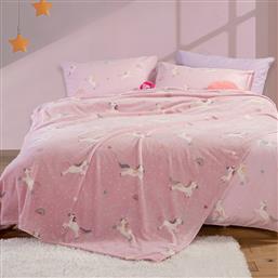 ΚΟΥΒΕΡΤΑ FLEECE ΜΟΝΗ 160X220 UNICORNS STYLE LILAC (160X220) NEF NEF