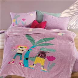 ΚΟΥΒΕΡΤΑ ΒΕΛΟΥΤΕ ΜΟΝΗ 160X220 ROLLER FRIENDS LILAC (160X220) NEF NEF