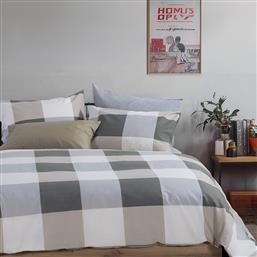 ΠΑΠΛΩΜΑΤΟΘΗΚΗ ΥΠΕΡΔΙΠΛΗ (ΣΕΤ) 240X230 CASUAL CHECK GREY (240X230) NEF NEF