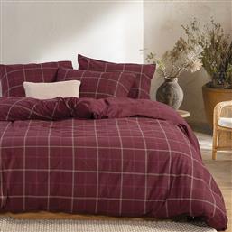 ΣΕΝΤΟΝΙΑ ΦΑΝΕΛΕΝΙΑ KING SIZE (ΣΕΤ) 180X200+32 NAIBERG BORDO ΧΩΡΙΣ ΛΑΣΤΙΧΟ (180X200+32) NEF NEF