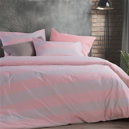 ΣΕΝΤΟΝΙΑ KING SIZE (ΣΕΤ) 180X200+35 CASUAL STRIPE PEACH ΜΕ ΛΑΣΤΙΧΟ (180X200+35) NEF NEF