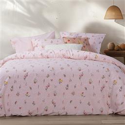 ΣΕΝΤΟΝΙΑ KING SIZE (ΣΕΤ) 180X200+35 PLANT PINK ΜΕ ΛΑΣΤΙΧΟ (180X200+35) NEF NEF