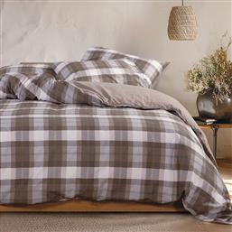ΣΕΝΤΟΝΙΑ KING SIZE (ΣΕΤ) 180X200+35 RACKET GOLDEN BROWN ΜΕ ΛΑΣΤΙΧΟ (180X200+35) NEF NEF