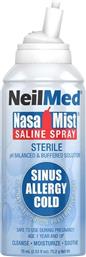 NASA MIST ISOTONIC NASAL SALINE SPRAY ΑΠΟΣΤΕΙΡΩΜΕΝΟ ΚΑΤΑΠΡΑΥΝΤΙΚΟ ΡΙΝΙΚΟ ΣΠΡΕΙ ΦΥΣΙΟΛΟΓΙΚΟΥ ΟΡΟΥ 75ML NEILMED