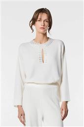 ΓΥΝΑΙΚΕΙΑ ΠΛΕΚΤΗ ΜΠΛΟΥΖΑ ΜΕ ΔΙΑΚΟΣΜΗΤΙΚΑ ΤΡΟΥΚΣ - 40BB-MASACCIO-0004 ΛΕΥΚΟ NENETTE