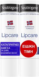 PROMO NORWEGIAN FORMULA LIPCARE STICK ΕΝΥΔΑΤΙΚΟ STICK ΘΡΕΨΗΣ ΓΙΑ ΣΚΑΣΜΕΝΑ ΧΕΙΛΙΑ 9,6G (2X4,8G) NEUTROGENA